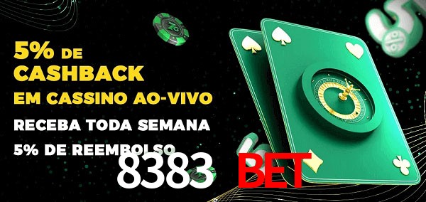 Promoções do cassino ao Vivo 8383 bet